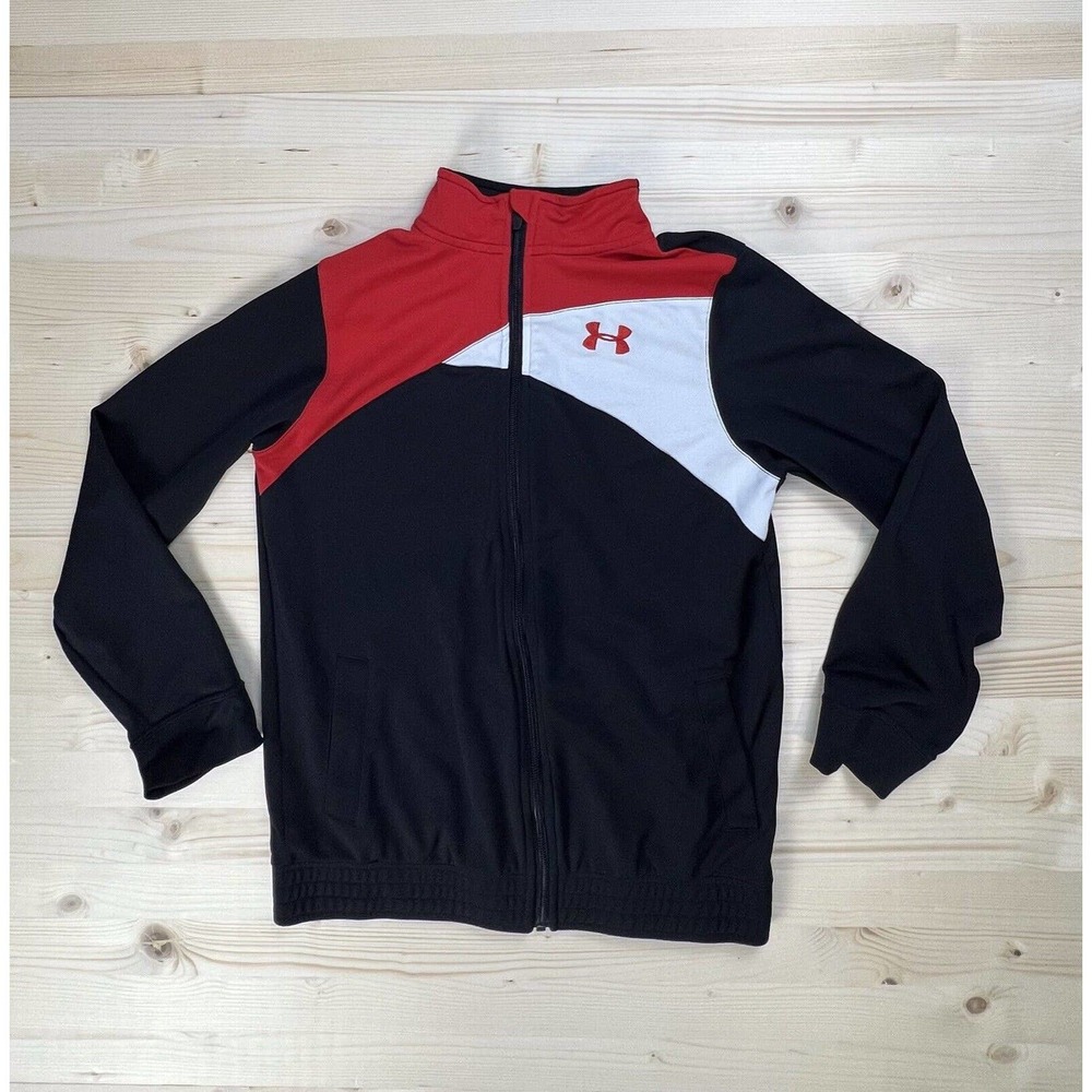 Under Armour Boys Black AllSeasonGear Full Zip Track Jacket YLG 1217346
